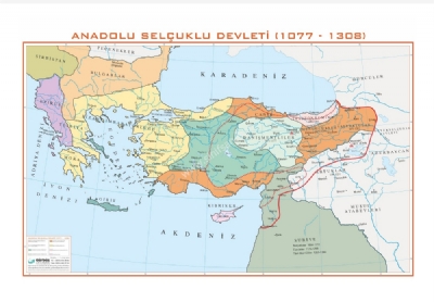 Anadolu Seluklu mparatorluu Harita 70x100cm