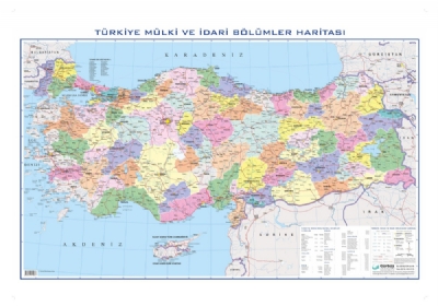 Trkiye Siyasi Harita 70x100 cm