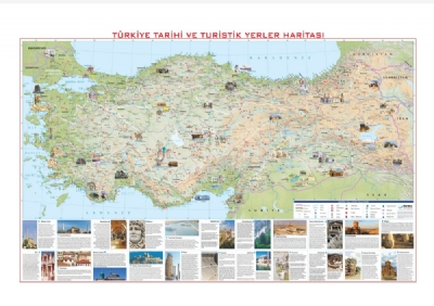 Trkiye Tarihi Ve Turistik Yerler Harita 70x100cm