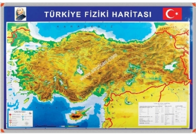 Trkiye Fiziki Haritas Byk boy Trkiye fiziki harita sat 70x100 cm